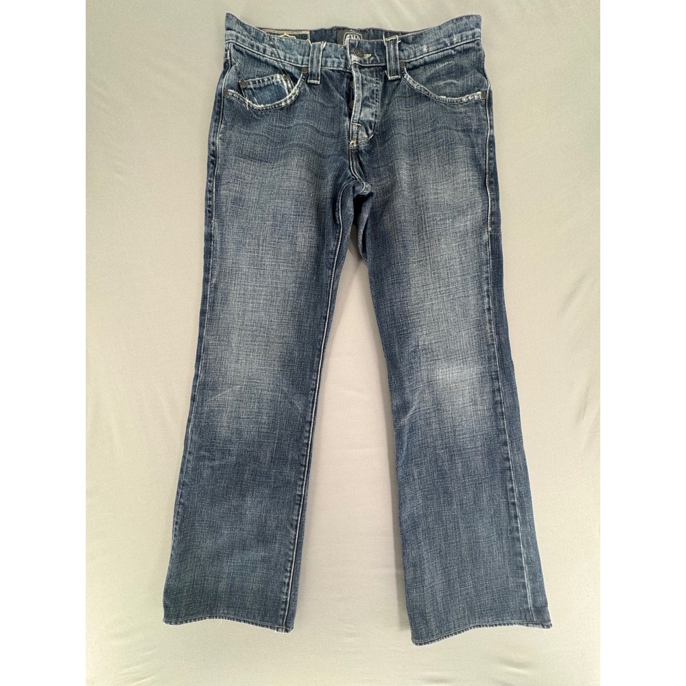 Rock & Republic Taylor Jeans Mens 32 Y2K Made in USA Flap Pocket Wings Bootcut